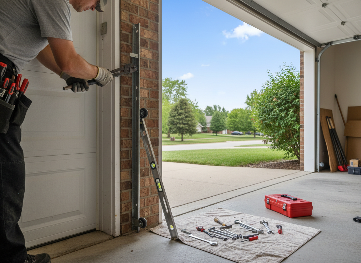 Garage Door Track Repair in Olathe, KS